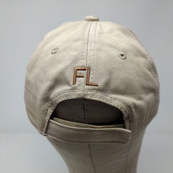 Unbranded Men's Panama City Beach FL Strapback Hat Tan OSFA Embroidered Logo - Picture 9 of 13